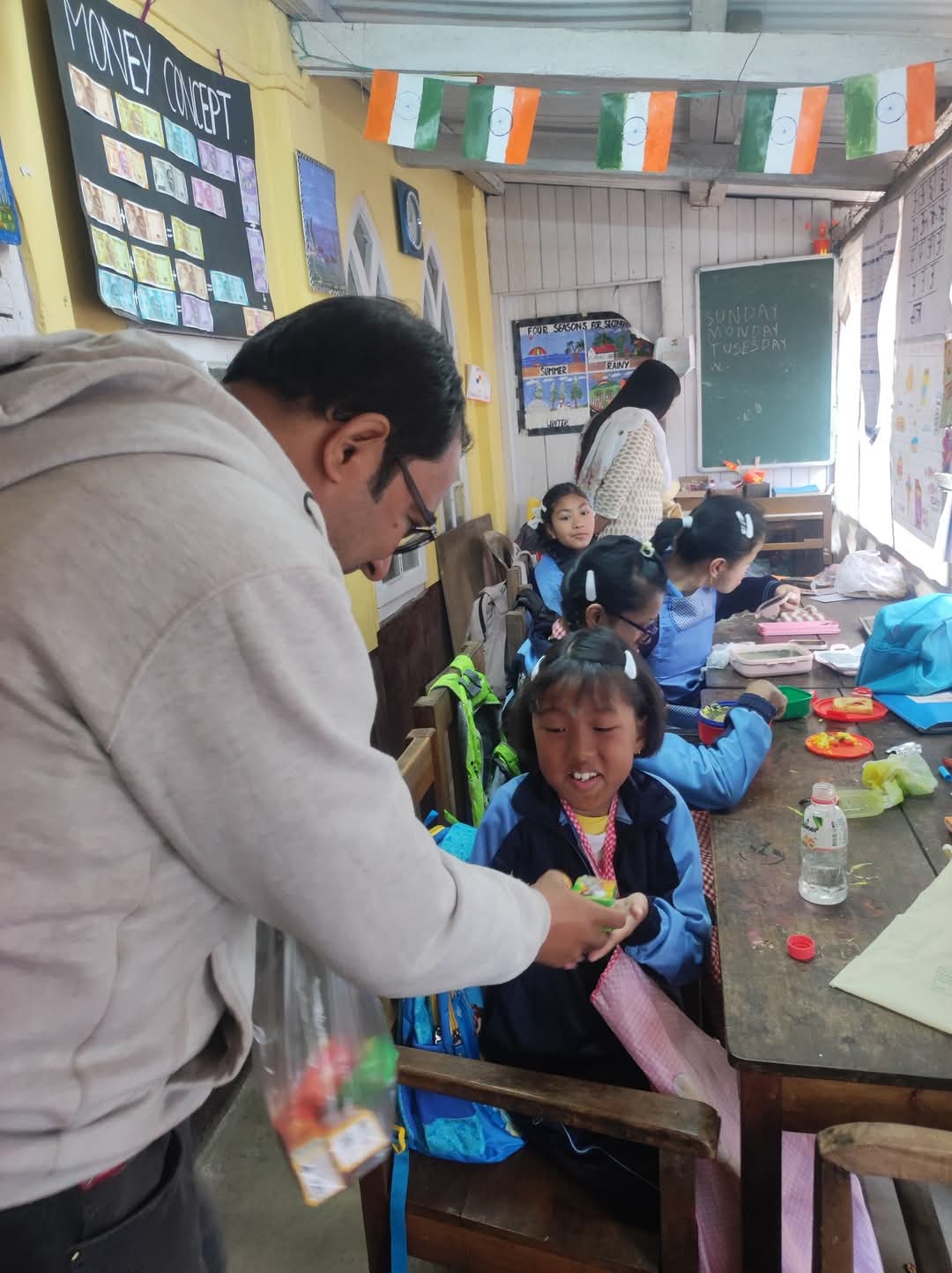 Snacks for the students at Darjeeling Hope Spastic Society School