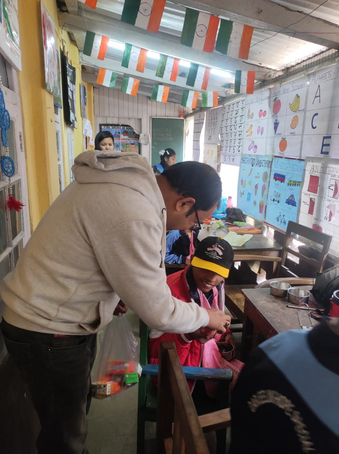 Snacks for the students at Darjeeling Hope Spastic Society School