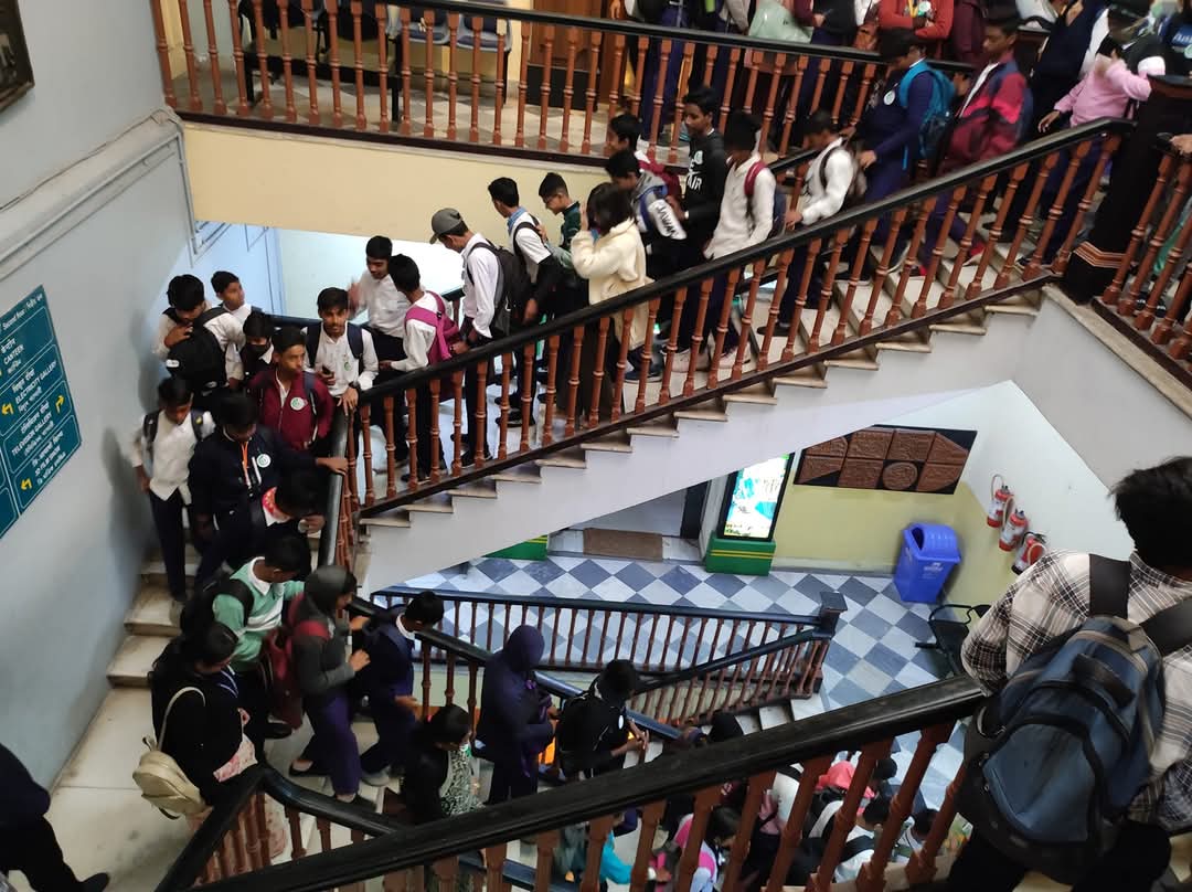 Students at BITM Kolkata during an educational excursion held by Search Within and Advaita Foundation