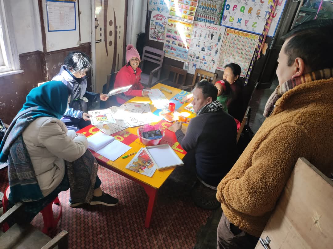 Students learning at Darjeeling Hope Spastic Society School