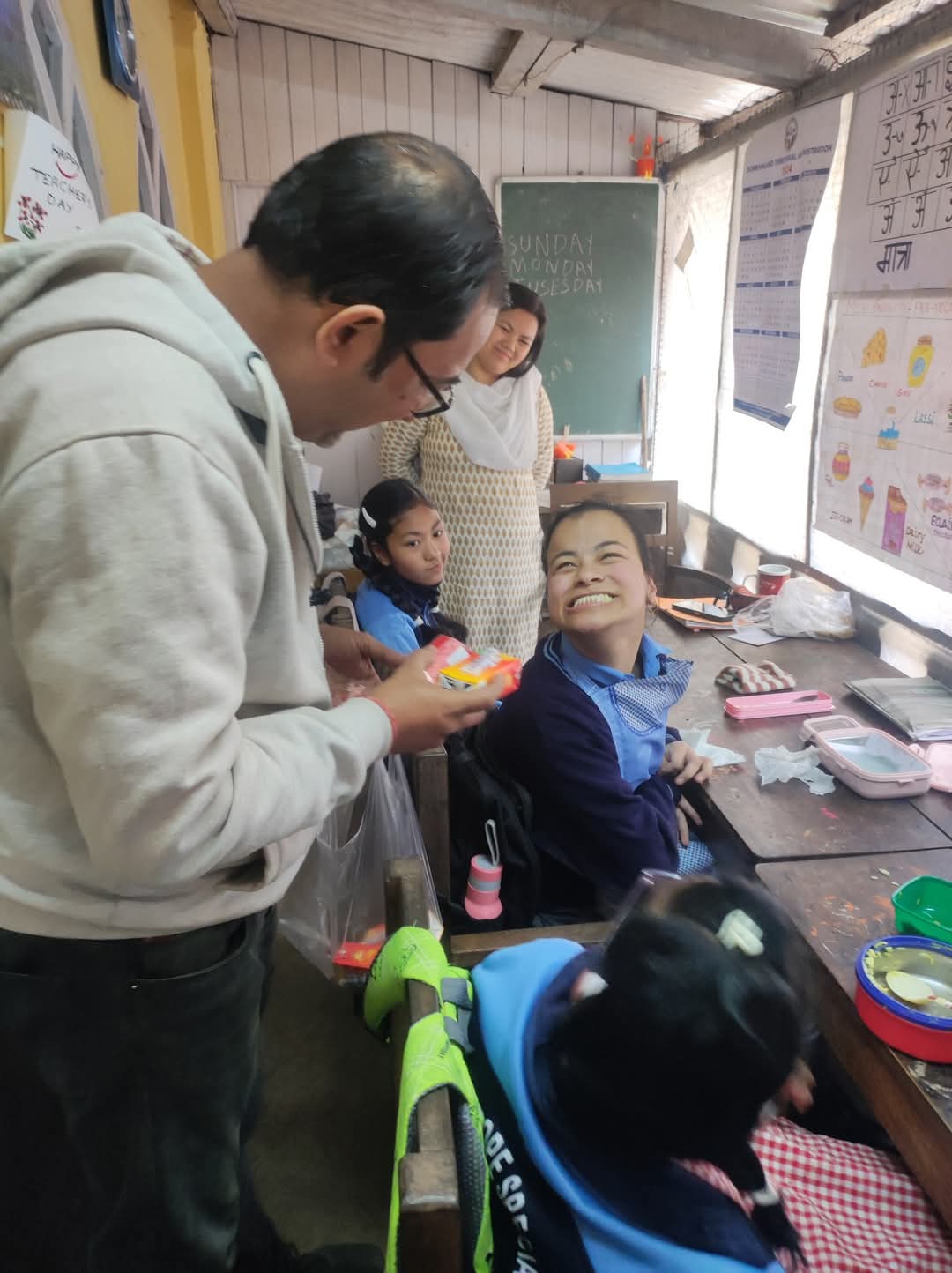 Snacks for the students at Darjeeling Hope Spastic Society School